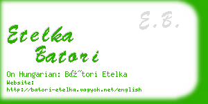 etelka batori business card